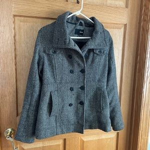 Hurley mid- length, wool blend pea coat